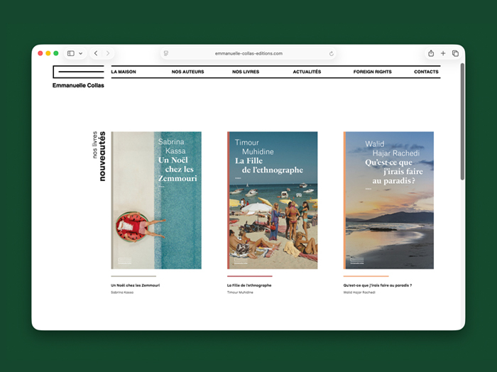 Site Internet pour les Éditions Emmanuelle Collas