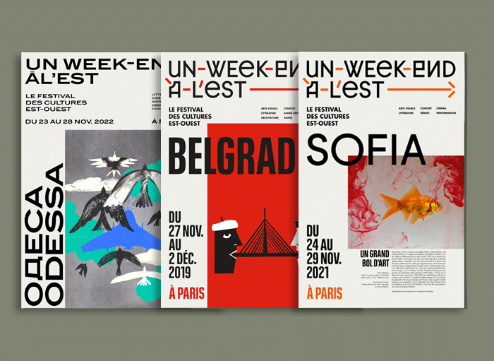 Journaux et programmes pour le festival Un week-end à l'Est 